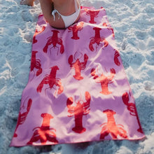 Load image into Gallery viewer, Katydid Reversible Beach Towel Lobster