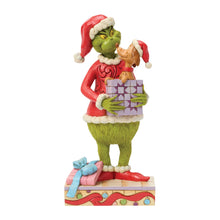 Load image into Gallery viewer, Grinch Holding Gift with Max 6018957