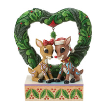 Load image into Gallery viewer, Rudolph &amp;Clarice Heart Wreathe 6019107