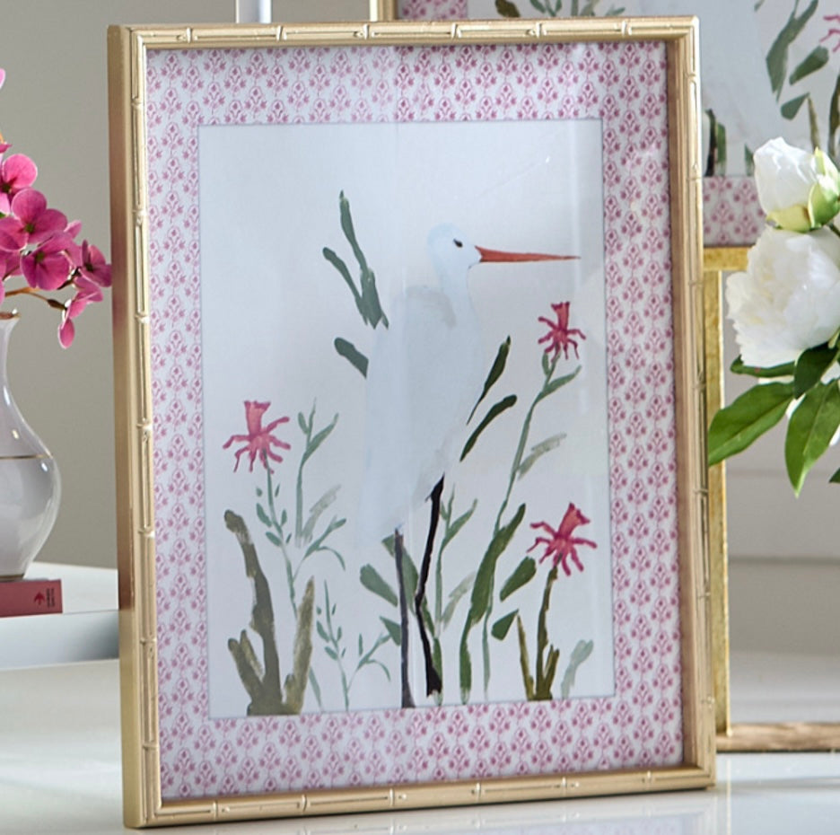 Bamboo framed wall art