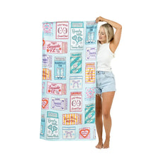 Load image into Gallery viewer, Katydid Reversible Beach Towel Traveling Matches