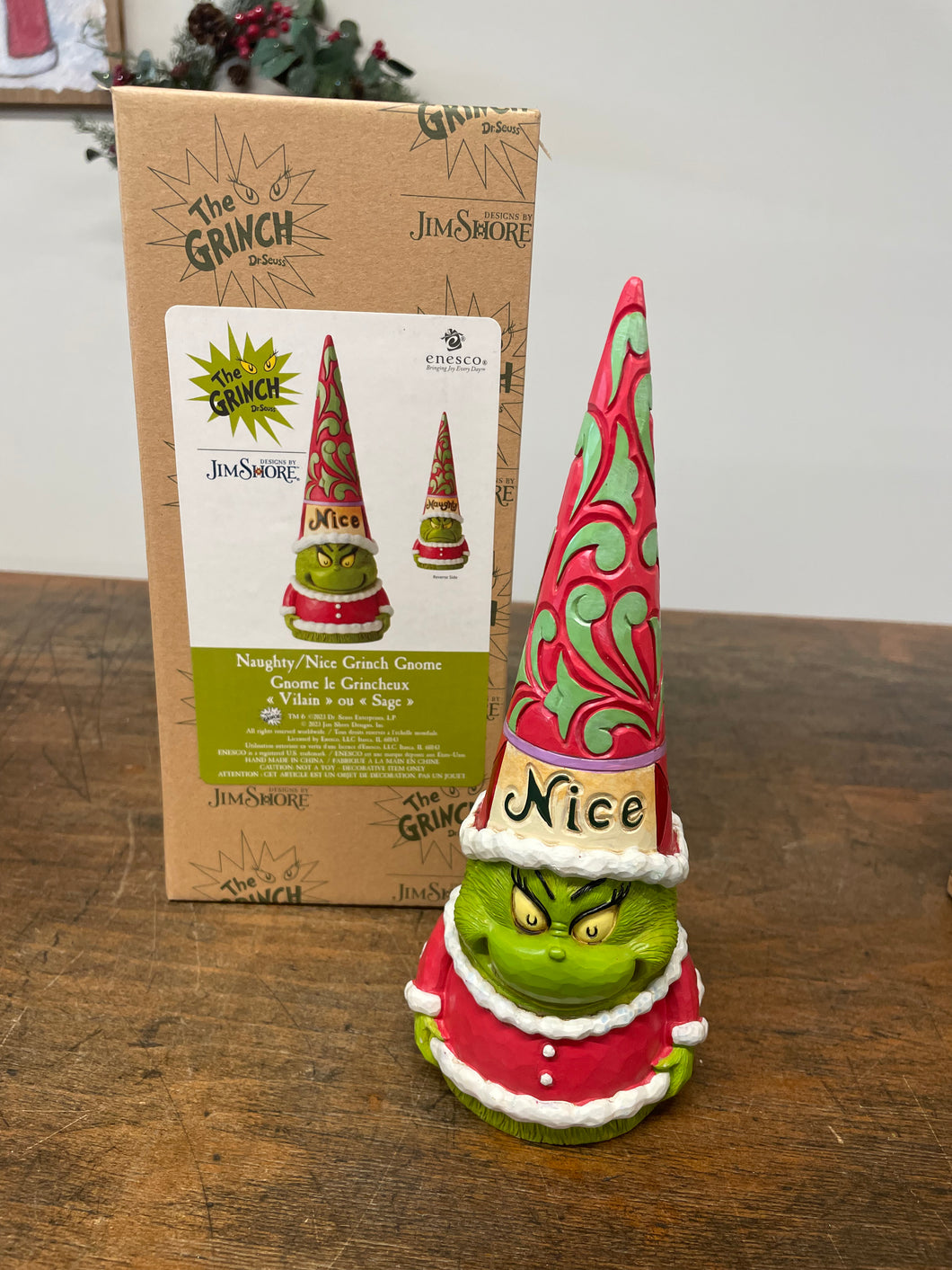 Naughty nice grinch gnome