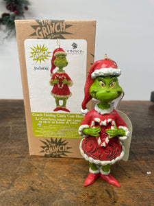 Ornament — grinch with candy cane heart