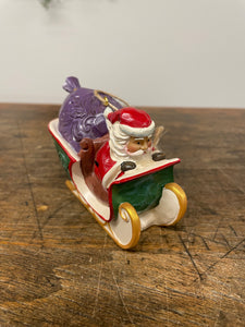 Ornament — twas the night, Santa in sleigh