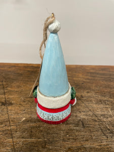 Ornament winter wonderland gnome wearing earmuffs