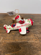 Load image into Gallery viewer, Ornament Santa in airplane