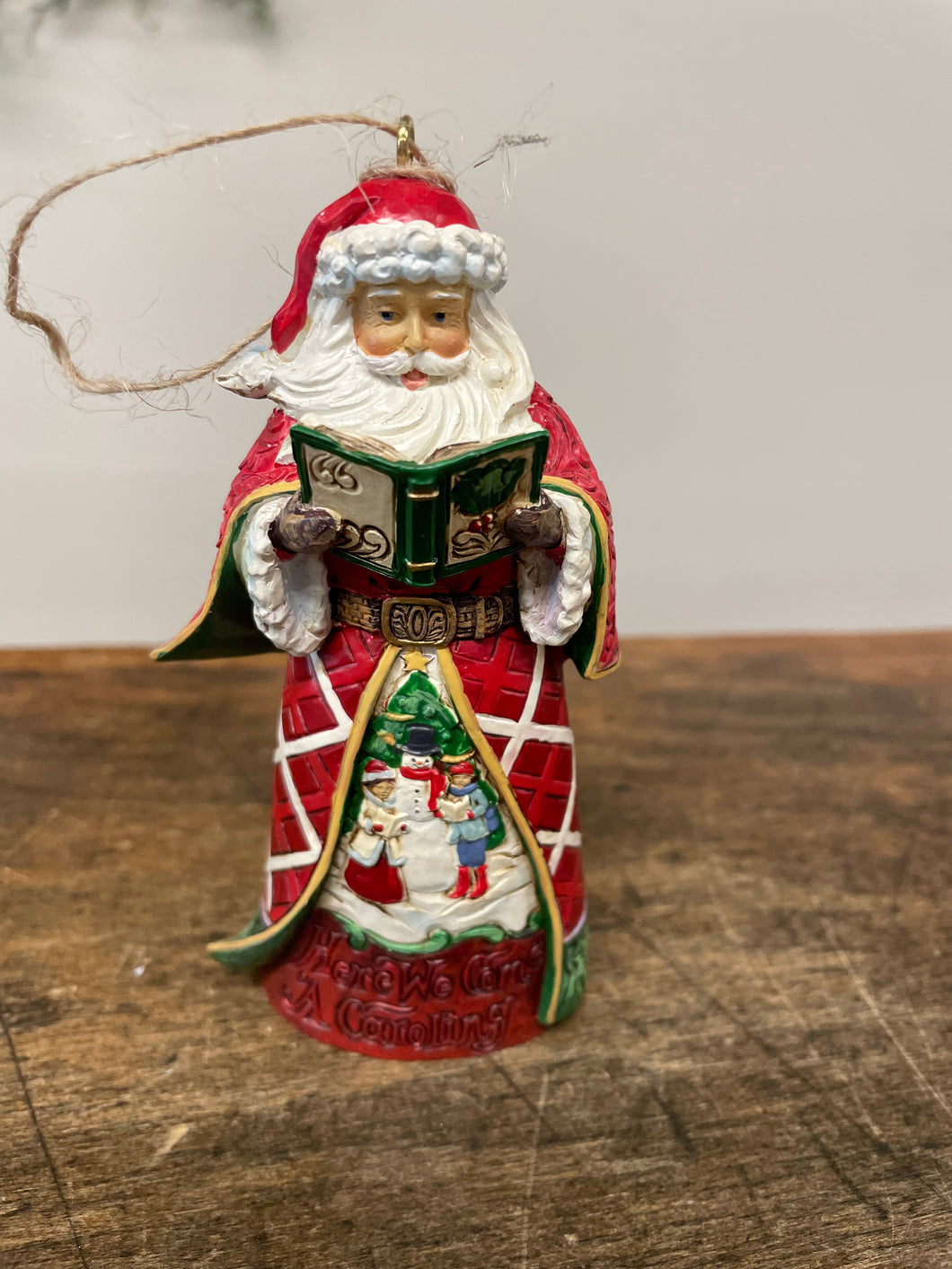 Ornament caroling song Santa