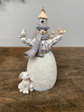 Load image into Gallery viewer, Ornament white woodland snowman