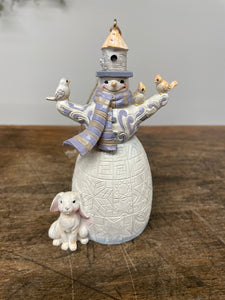 Ornament white woodland snowman