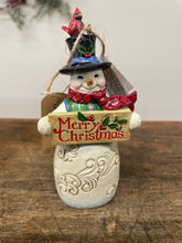 Load image into Gallery viewer, Ornament snowman with sign