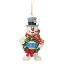 Load image into Gallery viewer, Frosty Dated 2026 Wreath Ornament 
6019166