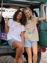 Load image into Gallery viewer, Natural Life Oversized Ringer Tee What If