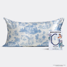 Load image into Gallery viewer, Bridgerton X Kitsch Satin Pillowcase in Garden Toile - King