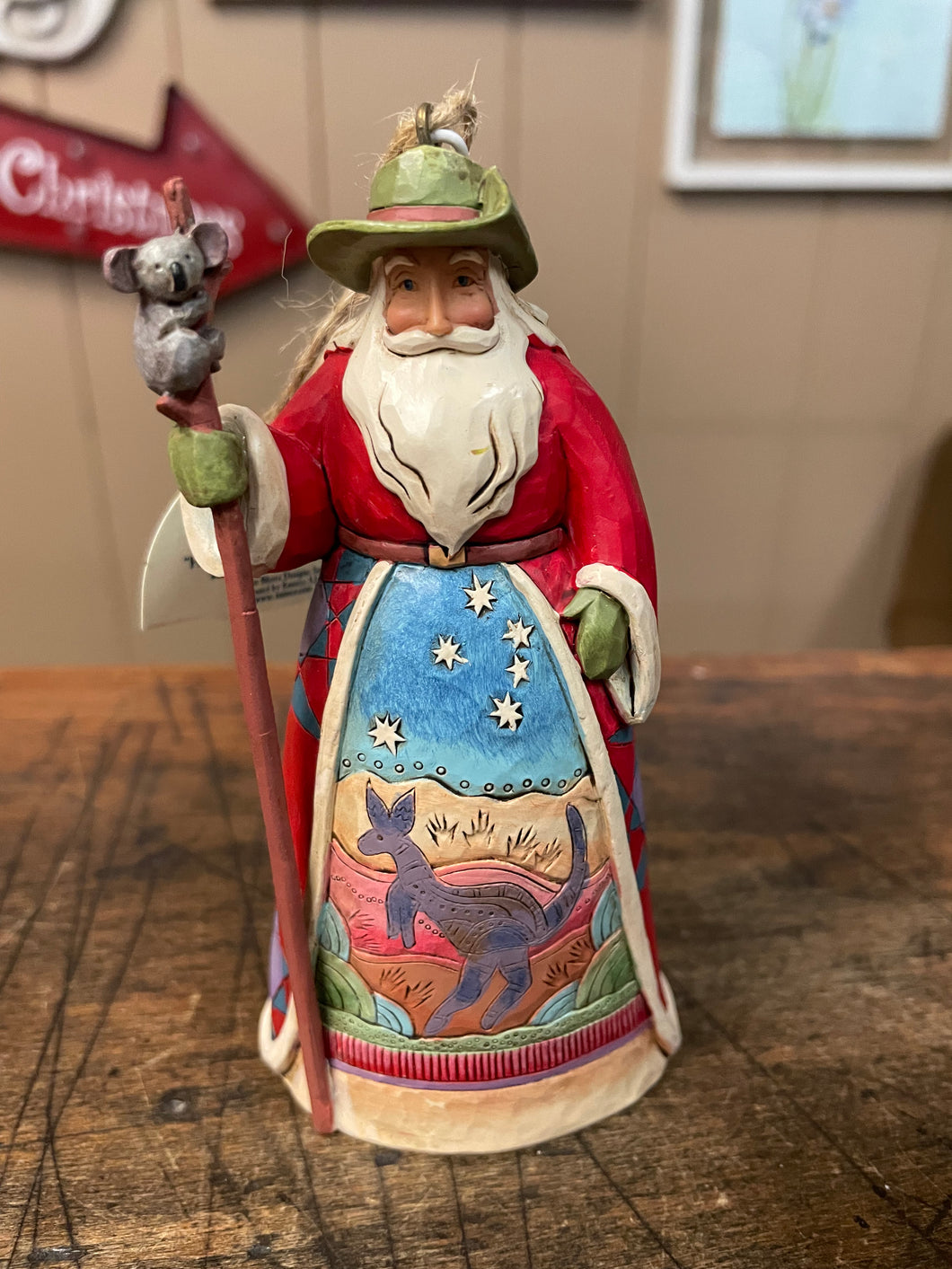 Jim shore Australian Santa ornament