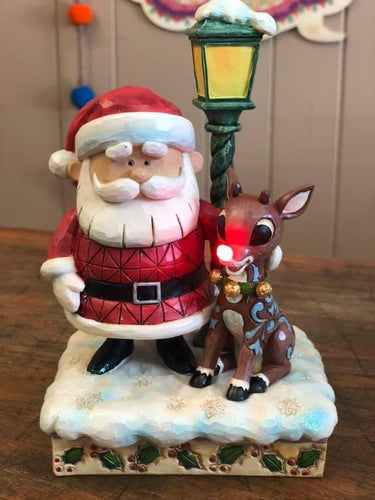 Jim Shore Rudolph, Santa and Lamp Post