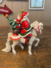 Load image into Gallery viewer, Jim shore Santa on horse ornament