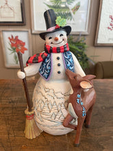 Load image into Gallery viewer, Jim Shore Heartwood A Wonderland Among Friends snowman Deer Scene