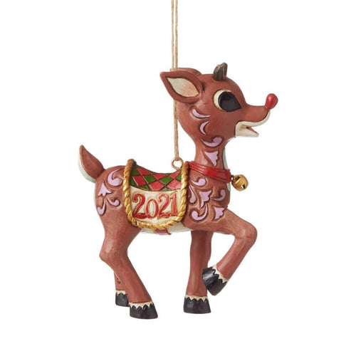 Jim shore Dated 2021 Rudolph Ornament