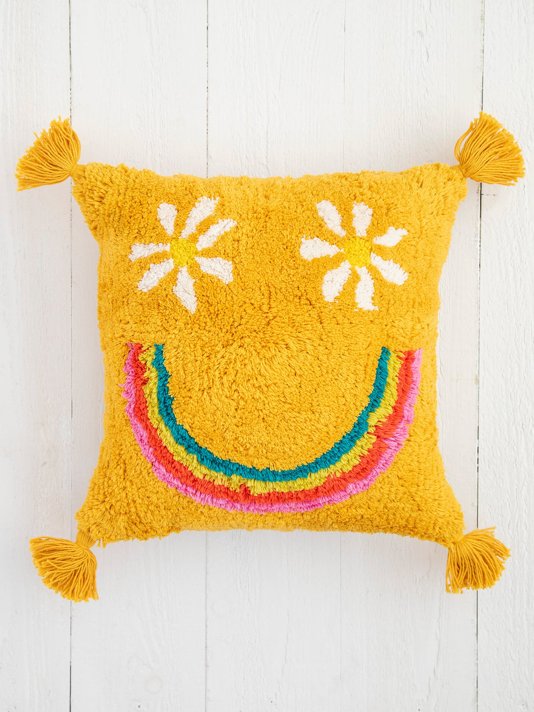 Natural Life Smiley Pillow