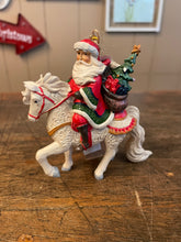Load image into Gallery viewer, Jim shore Santa on horse ornament