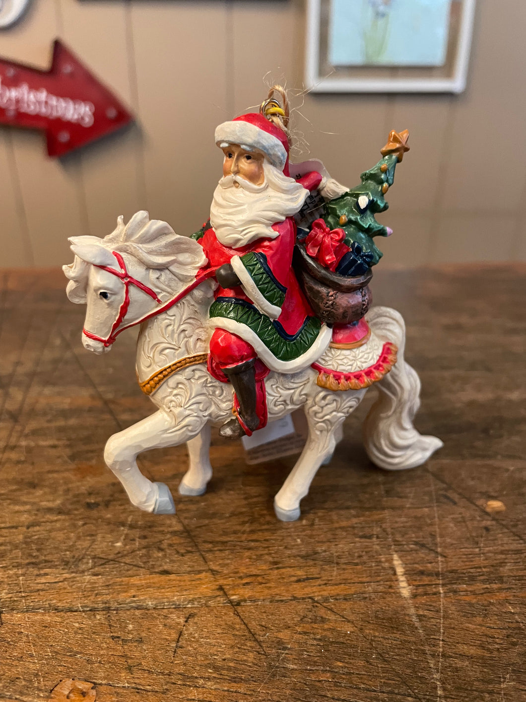 Jim shore Santa on horse ornament