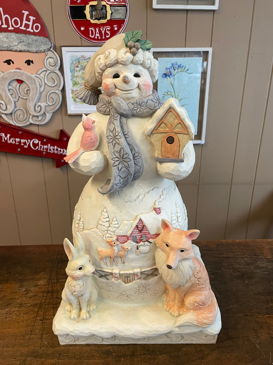 Jim Shore snowman and friends statue