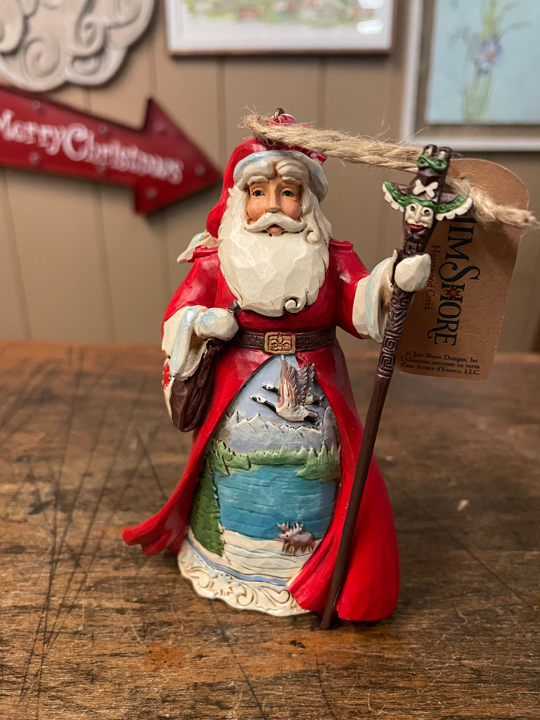 Jim shore Canadian Santa ornament