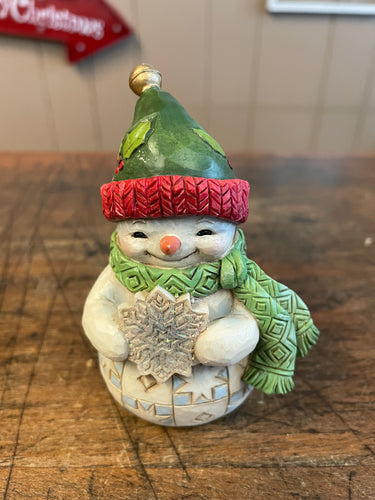 Jim shore snowman with snowflake