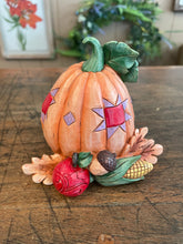 Load image into Gallery viewer, Jim shore pumpkin with bounty mini