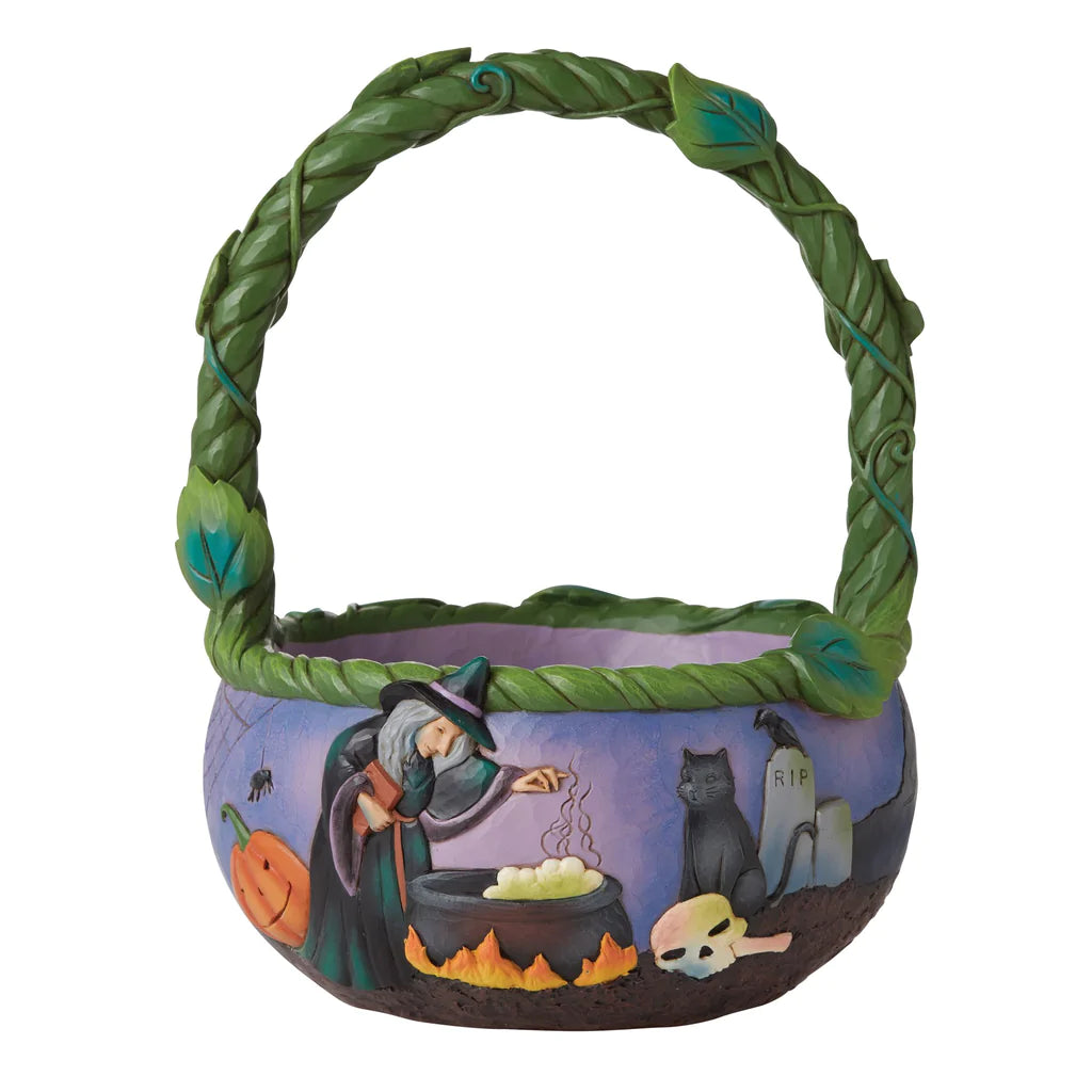 Jim shore Halloween two-sided basket