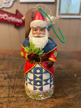 Load image into Gallery viewer, Jim shore Santa with holly ornament
