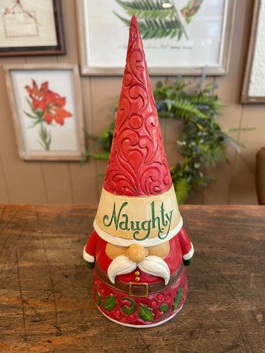 Jim shore Naughty/Nice Two-Sided Gnome