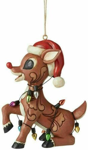 Jim Shore Rudolph wrapped in lights ornament