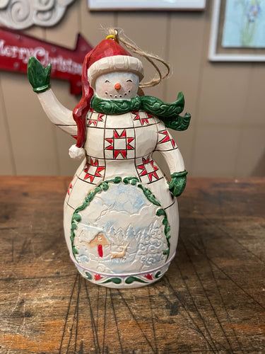 Jim shore snowman ornament