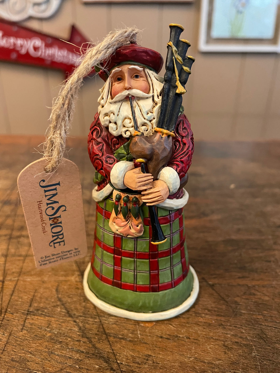 Jim shore Scottish Santa ornament