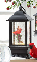 Load image into Gallery viewer, 9.5 Inch Lighted Cardinal Glitter Water Lantern Battery Operated - 3700784