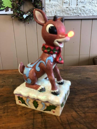 Jim Shore Rudolph with lighted nose