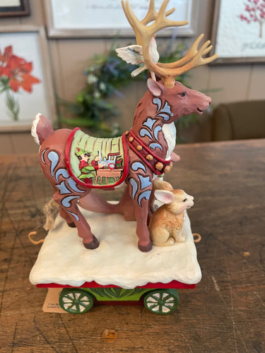 Jim shore Reindeer and Animals Train Car