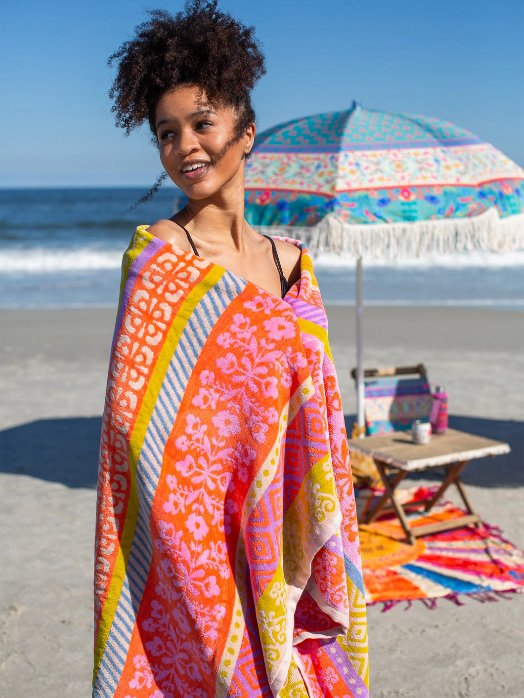 Sayulita Beach Towel Magenta