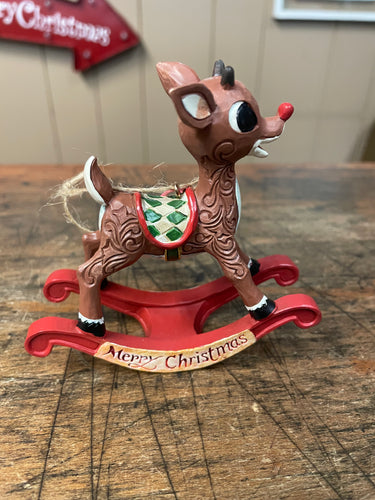 Jim shore Rudolph rocking horse ornament