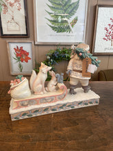 Load image into Gallery viewer, Jim shore Woodland Santa/Animals on Sled