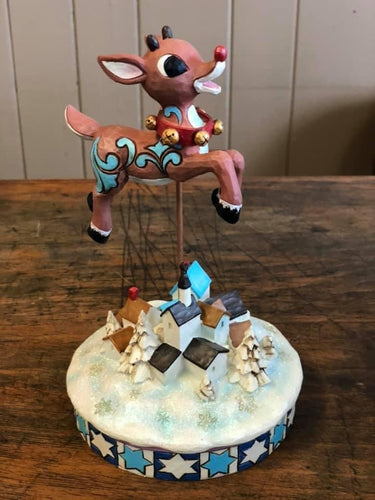 Jim Shore Leaping Rudolph with Bells