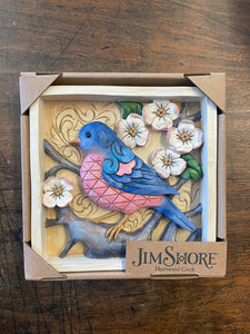 Jim shore bluebird, decorative plaque