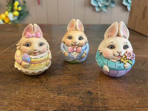 Jim shore set of 3 bunny eggs