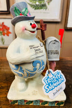 Load image into Gallery viewer, Jim Shore Frosty “Postmarked With Merry Wishes”