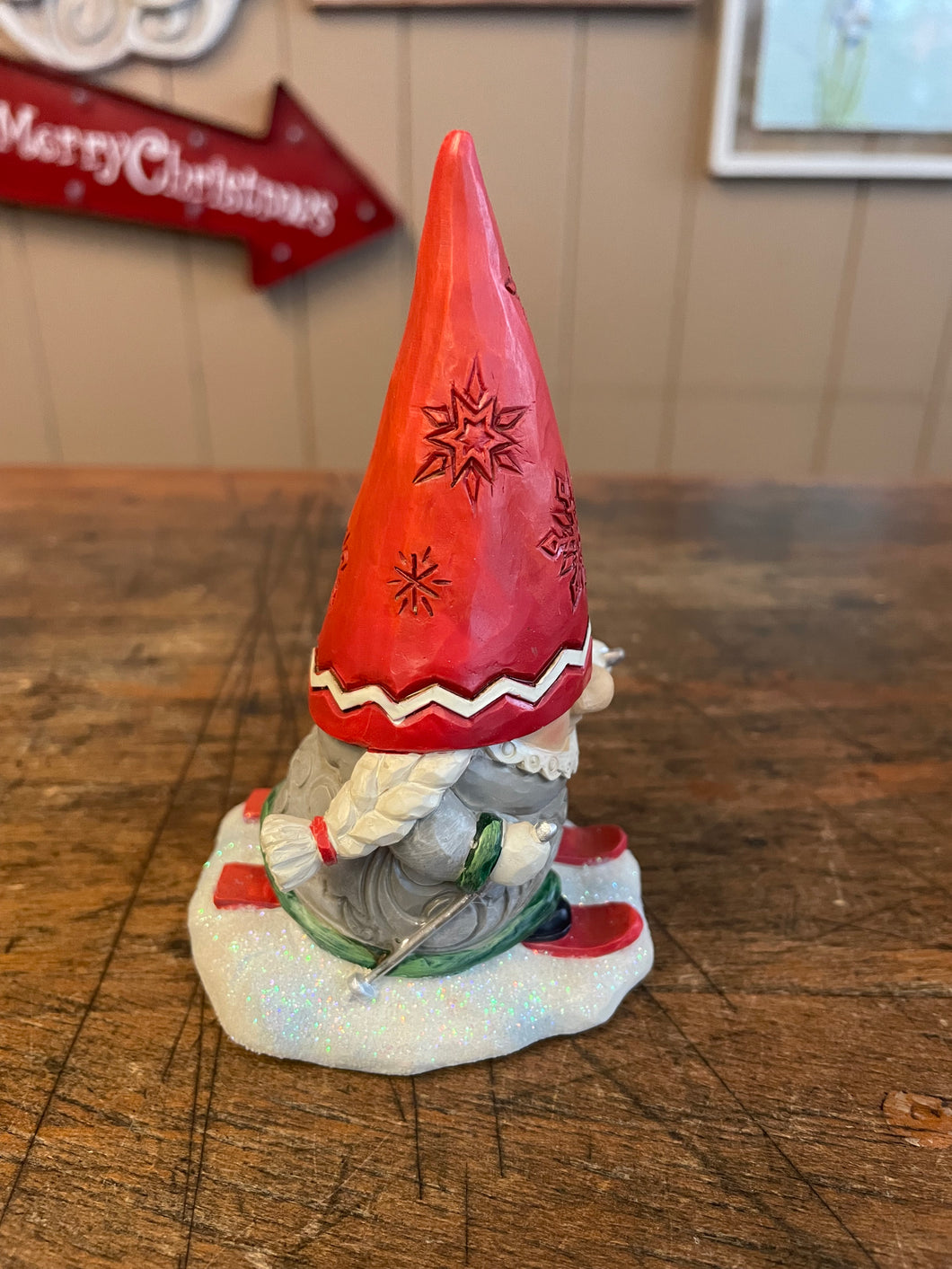 Jim shore gnome on skis
