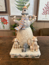Load image into Gallery viewer, Jim Shore Woodland Snowman/Birdhouse Hat