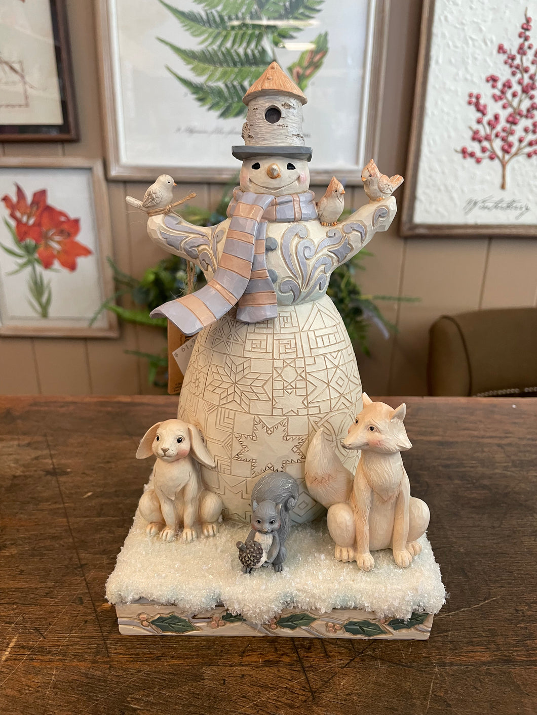 Jim Shore Woodland Snowman/Birdhouse Hat